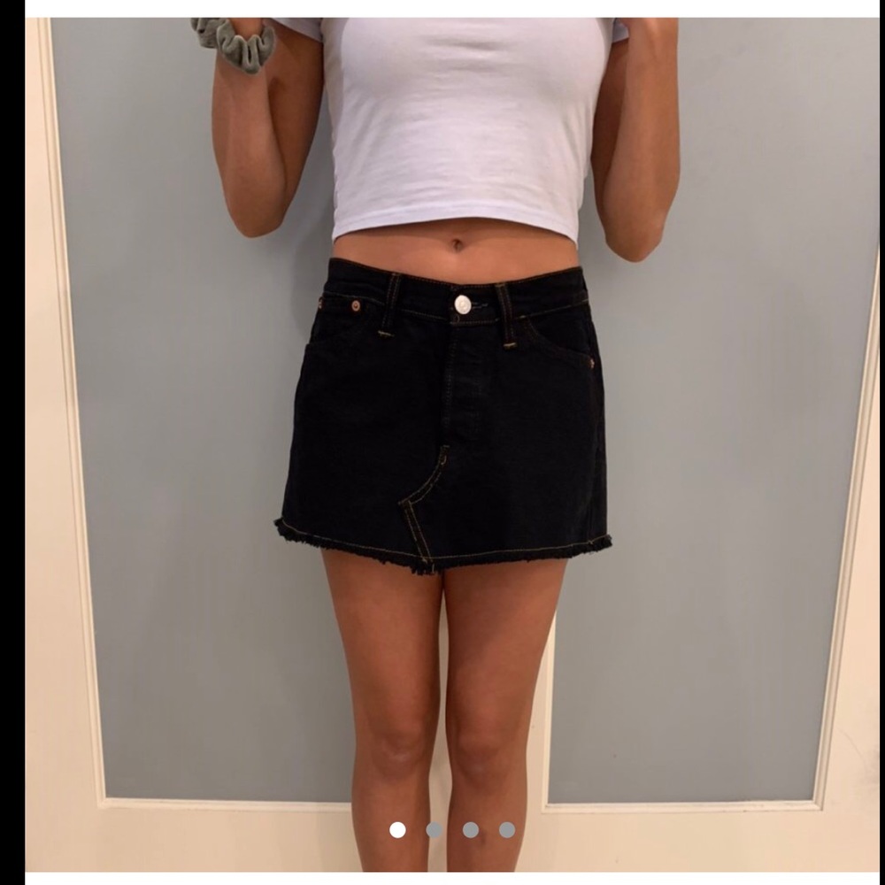 Black What Goes Around Comes Around jean skirt